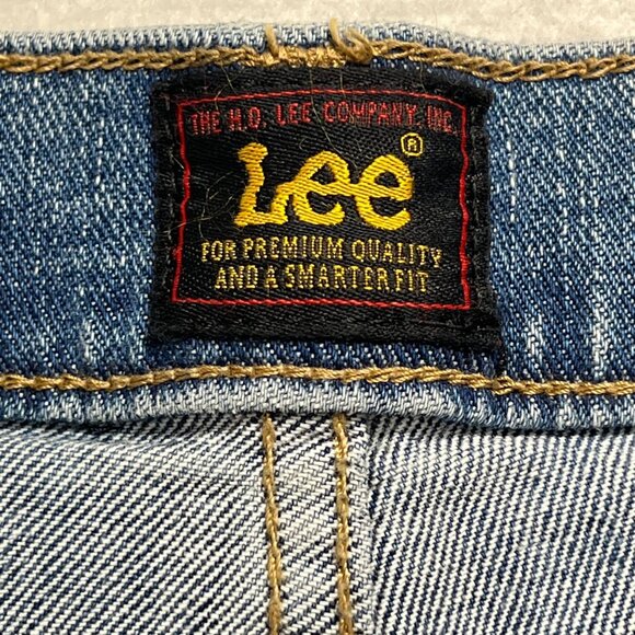 Lee Women's Stretch Flare Mid Rise Blue Denim Jeans Size 14S Legendary Style NWT - Picture 5 of 10